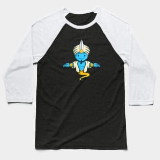 Ghost Genie Mascot Illustration Baseball T-Shirt